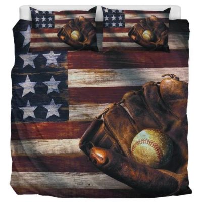 Baseball American Flag - Bedding Set Bedding Set