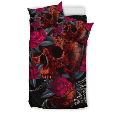 Red Rose Skull - Bedding Set Bedding Set