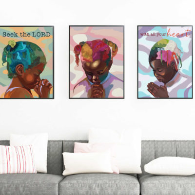 Seek The LORD With All Your Heart 3 Pieces Canvases