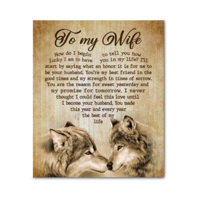 Canvas Wolf To My Wife How Do I