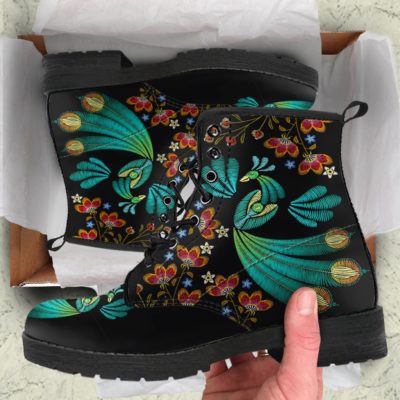 Bohemian Peacock Leather Boots