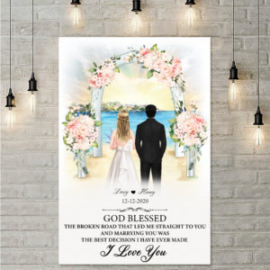 Wedding Couple - God Blessed Canvas