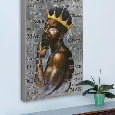 Black King Am Powerful Gallery Wrapped Canvas Prints African Canvas ...