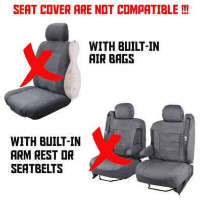 Plain Black Car Seat Covers (set of 2)