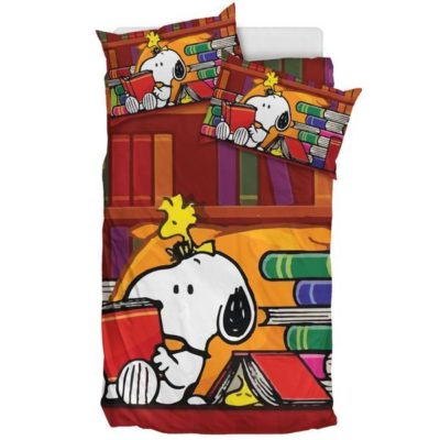 Book Worm Snoopy Bedding Set Bedding Set