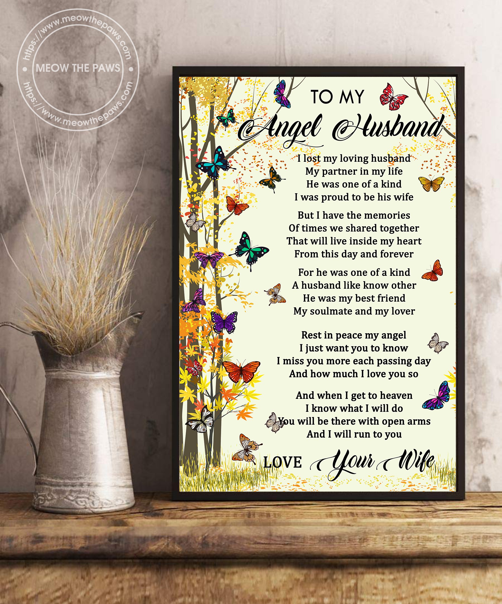 Family Angel Husband I Will Run To You Canvas
