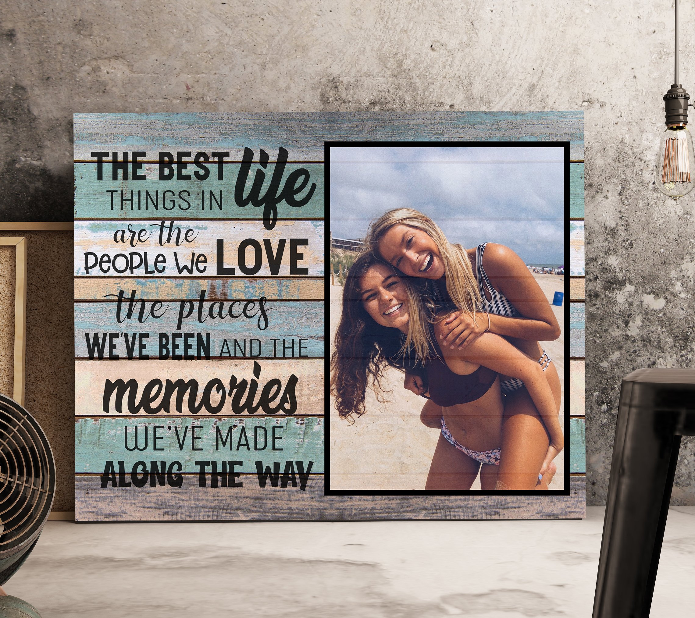 Custom personalized best friend photo to canvas art print Birthday gift ideas for friends, christmas friendship gifts - Friends The Best Things In Life