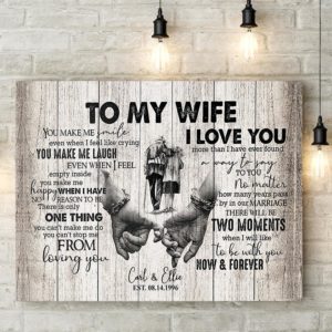 Personalized Wife Now And Forever Horizontal Canvas