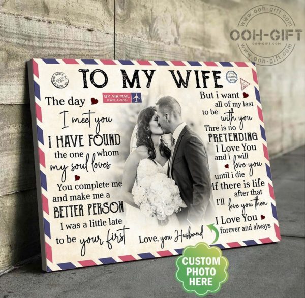 Poster Canvas - WIFE/HUSBAND - CUSTOM PHOTO COLLAGE Poster Canvas I LOVE YOU