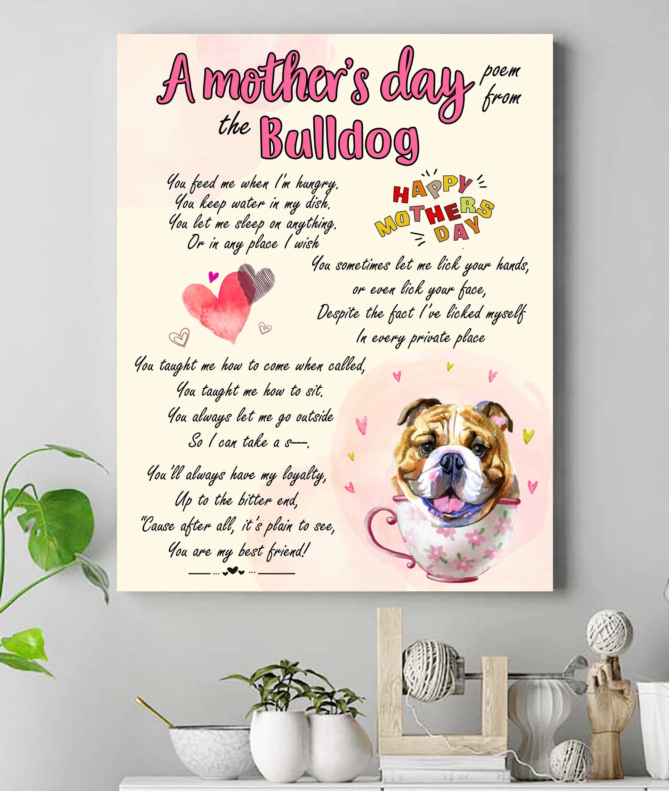 Dog Mom - Happy Mother's Day, dog lover, Mother's Day gift Poster