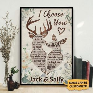 I Choose You Customized Valentines Day Poster Canvas LH