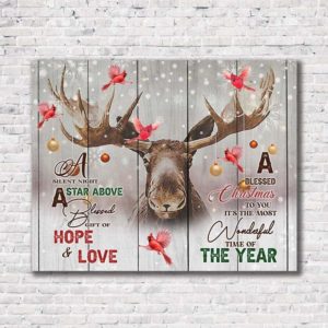 Wonderful Time Of The Year Cardinal Christmas Canvas Prints #1510H