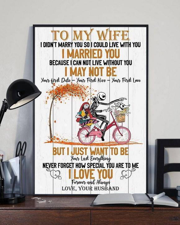 Family Poster Canvas - Poster Canvas gift to Wife I just want to be your last everything - Anniversary gift, Birthday gift
