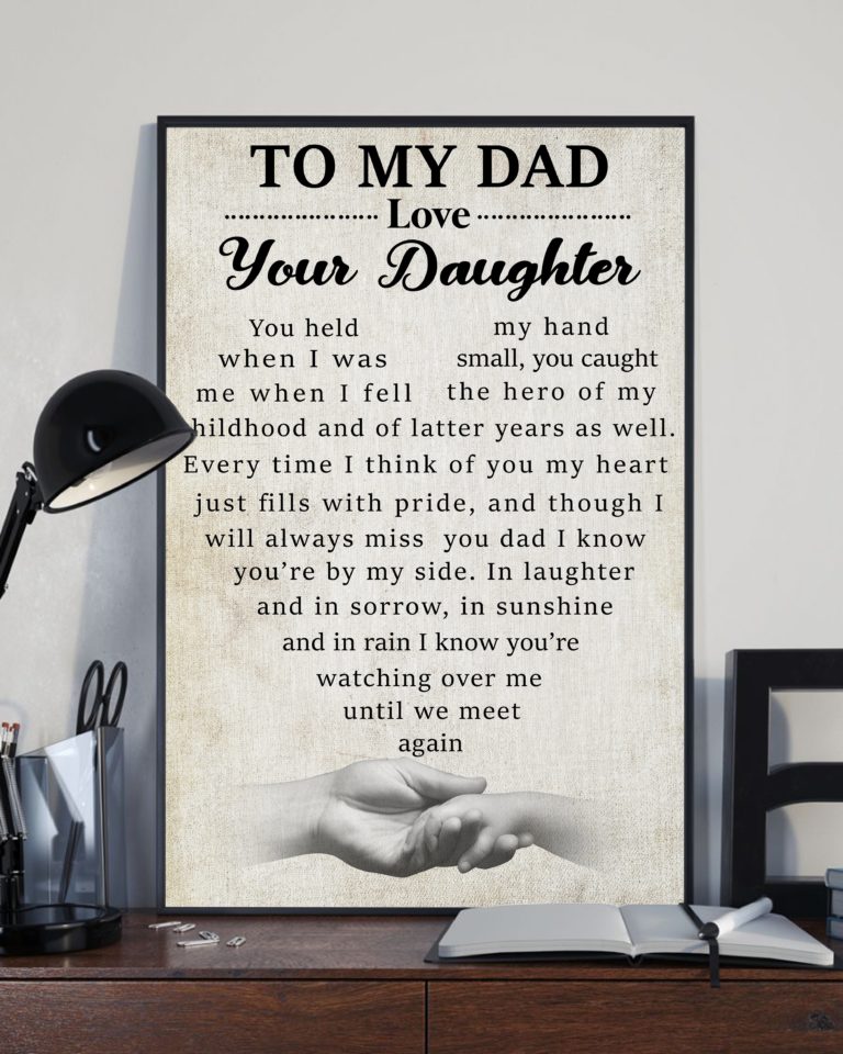 To My Dad Your Daughter Memorial Canvas