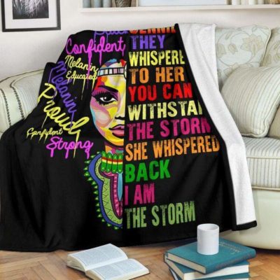 Black girl the storm custom name blankets  #265V