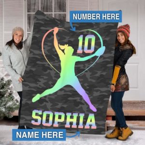 Personalized Softball Blanket Perfect  Teen Girl