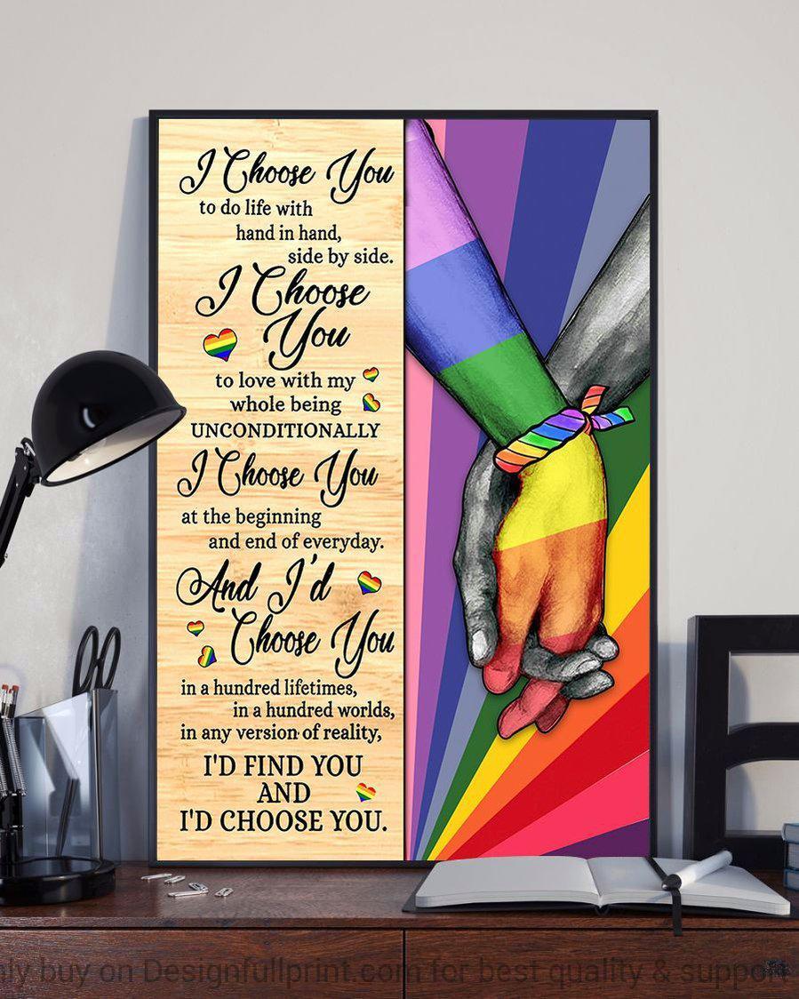 LGBT Love LGBT Couple Holding Hands Poster Canvas Art and Poster Canvas LN Valentine Gift For Her Valentine Gift For Him