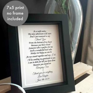 Father of the Groom Gift from bride, Wedding gift for Father in law - Custom Poster Canvas