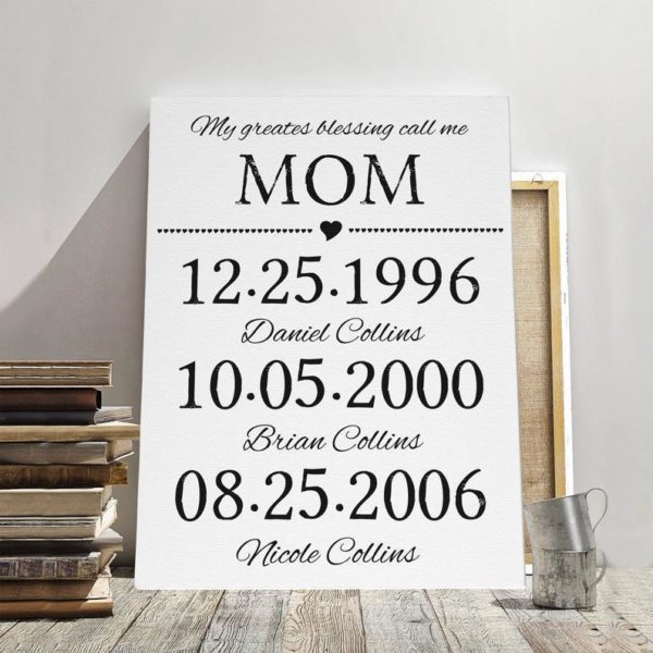 Gift For Mom - Gift For Mom Birthday - Gift For Mother's Day - Customize Poster Canvas