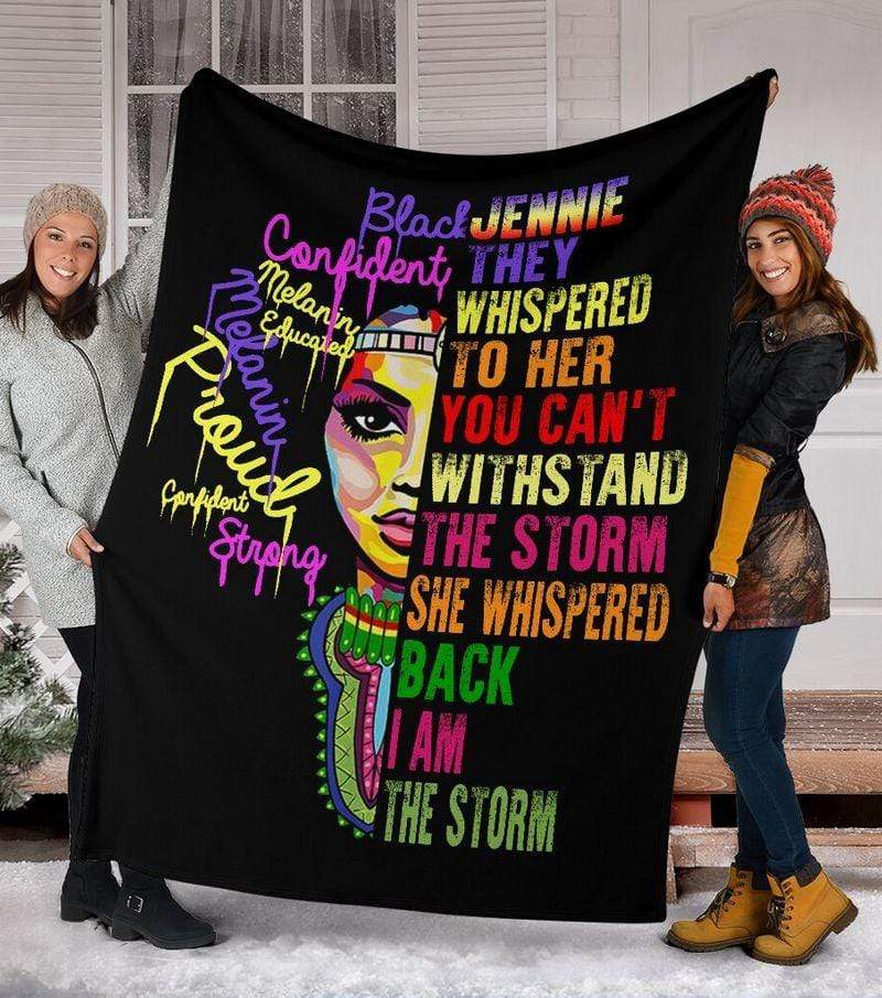 Black girl the storm custom name blankets  #265V