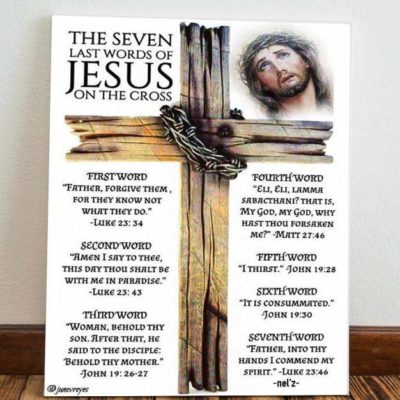 The Seven Last Words Of Jesus on the cross Canvas Prints #V