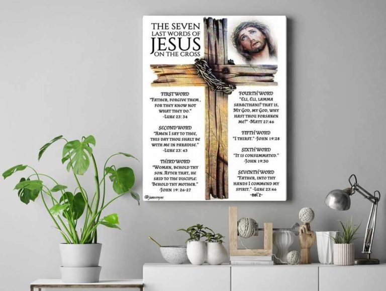The Seven Last Words Of Jesus on the cross Canvas Prints #V