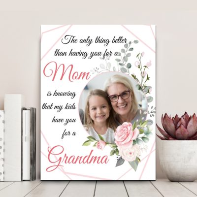 Custom personalized Poster Canvas Happy Mother's Day Grandma