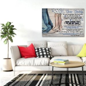 FATHER Poster Canvas - DEAR DADDY I SAW YOUR WARM GENTLE SMILE Poster Canvas