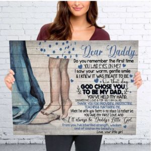 FATHER Poster Canvas - DEAR DADDY I SAW YOUR WARM GENTLE SMILE Poster Canvas