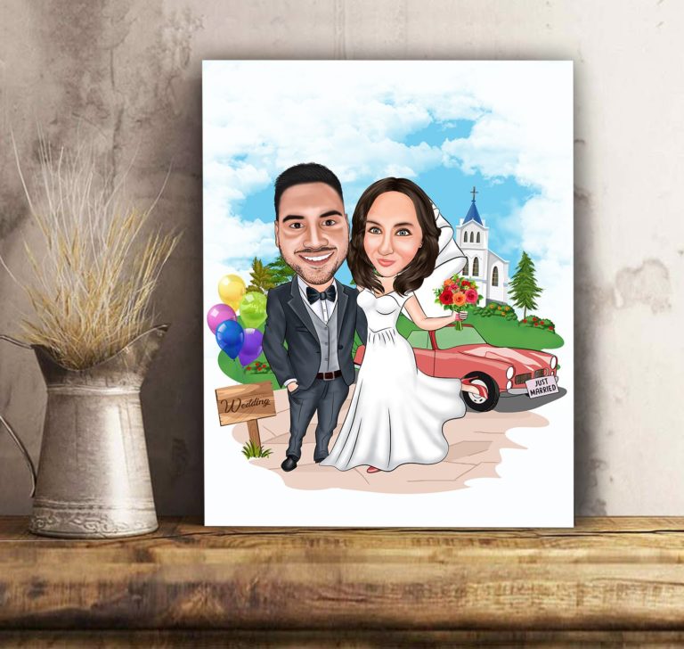 Custom personalized couple canvas prints- Anniversary Wedding