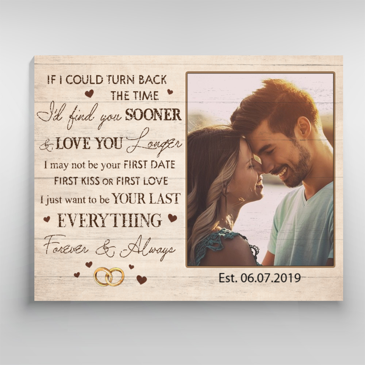 Personalized Custom Photo Poster Canvas - I Just Want to be your last Everything - Gifts For Him, Gifts For Her - Anniversary Gifts, Valentine's Day Gifts - Poster Canvas