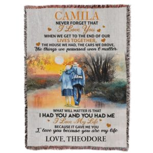 Personalized Never Forget That I Love You Blanket  Wife  Husband