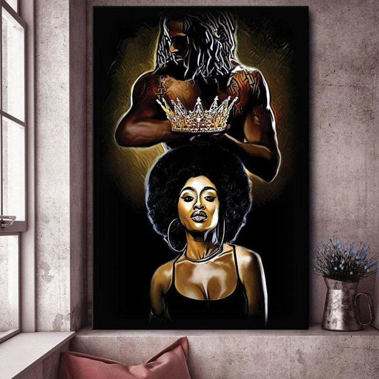 Black King And Queen Crown Canvas Prints #610L