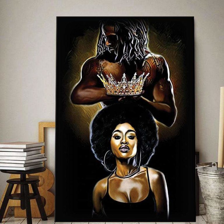 Black King And Queen Crown Canvas Prints #610L