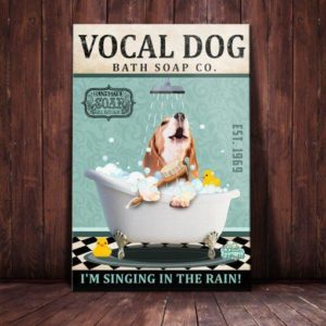 Beagle Dog Bath Soap Company Poster Canvas