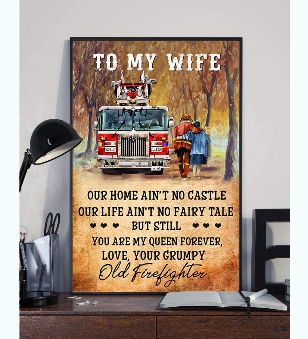 And I Would Choose You Proud Firefighter Wife Poster Canvas Husband