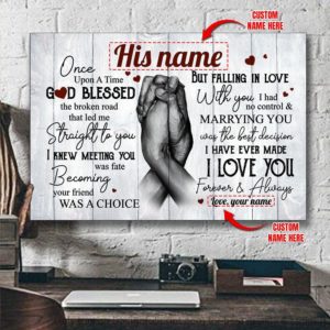 Valentine Hand In Hand Personalized Cute Boyfriend Valentine Gift Ideas Valentine Gift For Her Art Poster Canvas HG