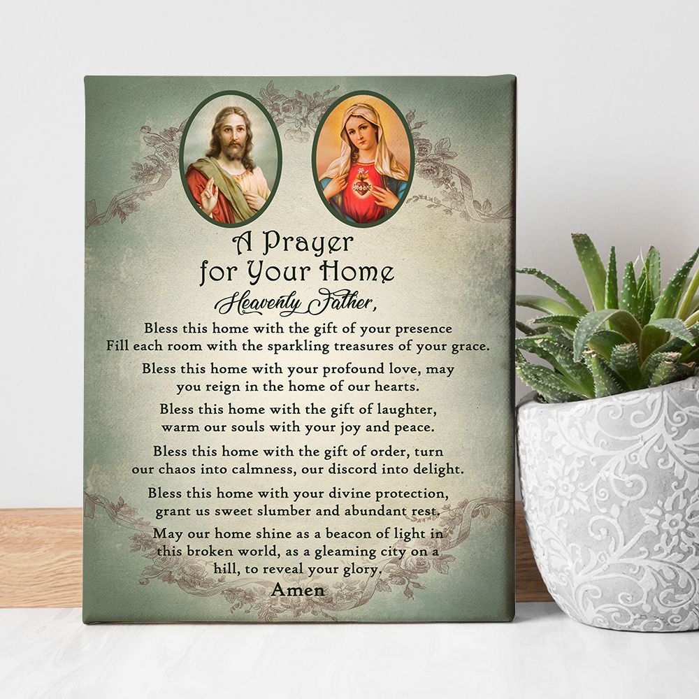 Custom personalized canvas prints wall art Mother's day Father's day family gifts idea, pictures on canvas Christmas, birthday presents for the whole family - A Prayer For Your Home
