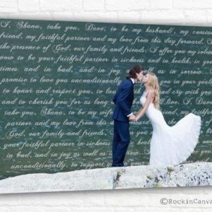 Anniversary Gift for him - Poster Canvas Wedding Lyrics - Poster Canvas