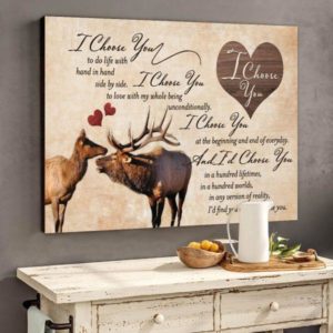 Poster Canvas - Gift for him/her - Couple gift - I choose you Poster Canvas 2
