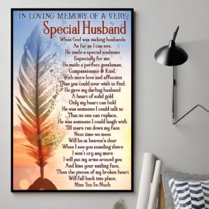 In Loving Memory Of A Very Special Husband - Matte Canvas, husband, widow