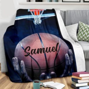 Personalized Basketball Fleece Blanket Basketball Gifts For Men