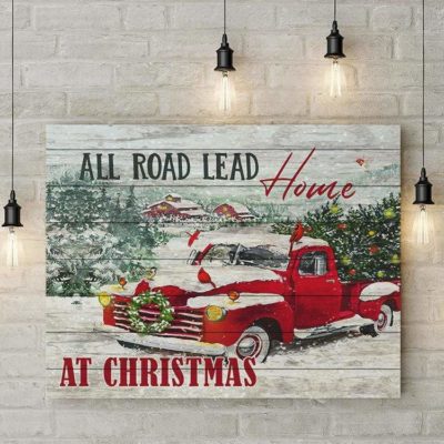 All Road Lead Home At Christmas Canvas Prints #2310DH