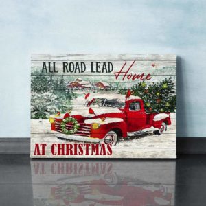 All Road Lead Home At Christmas Canvas Prints #2310DH
