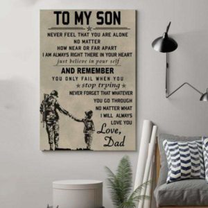 Father Solider - to My Son, I will always love you Christmas gift family canvas print #V
