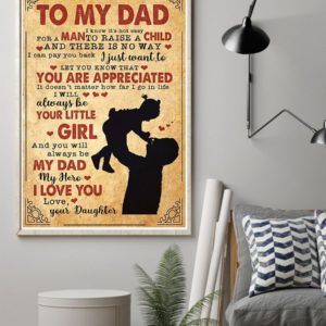 Personalized Poster Canvas Gift For Bonus Dad From Daughter The Gift Of Life Birthday Gift