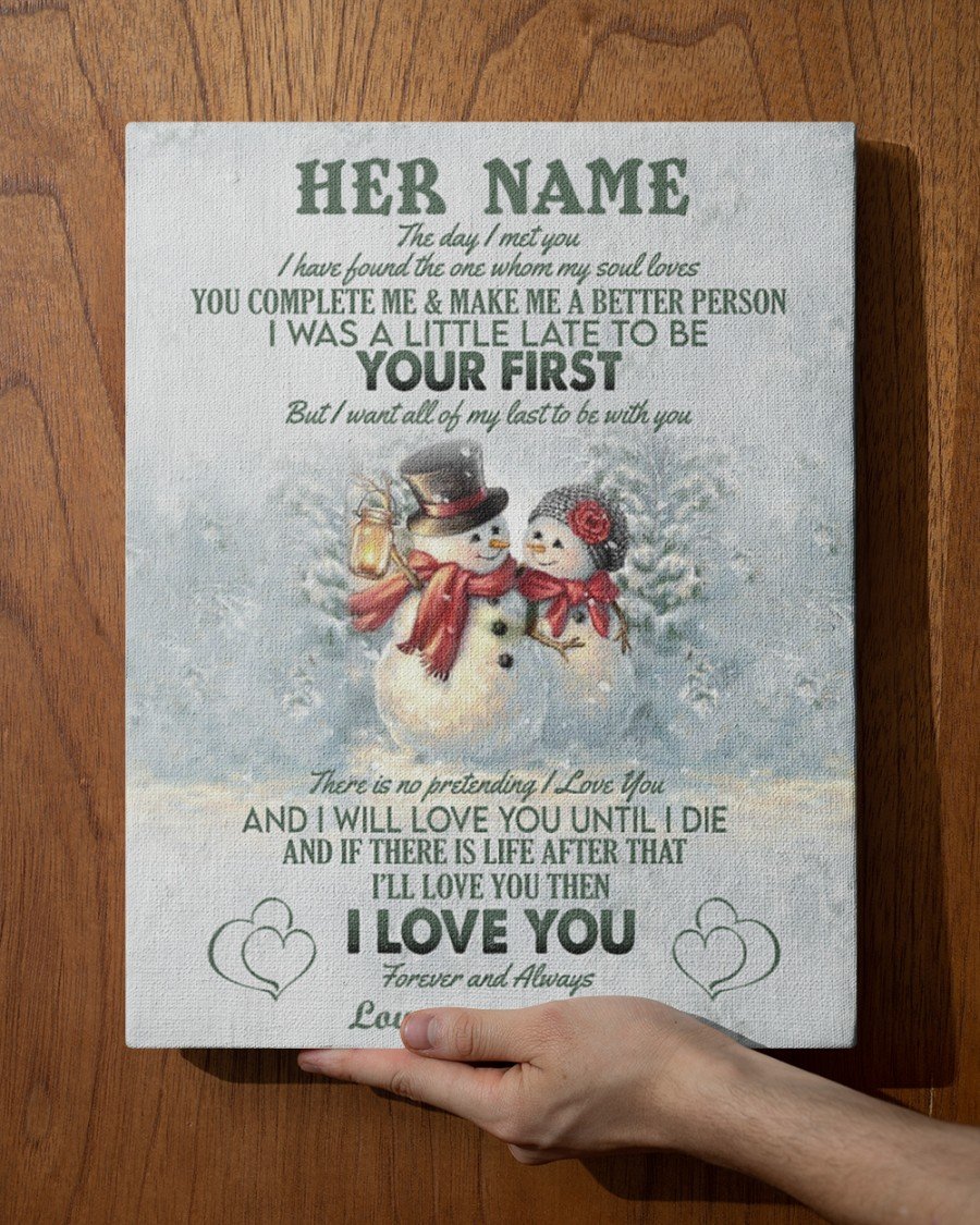 Personalized Poster Canvas Gift To Wife I Love You - Lovely Gift for Girlfriend Birthday Gift