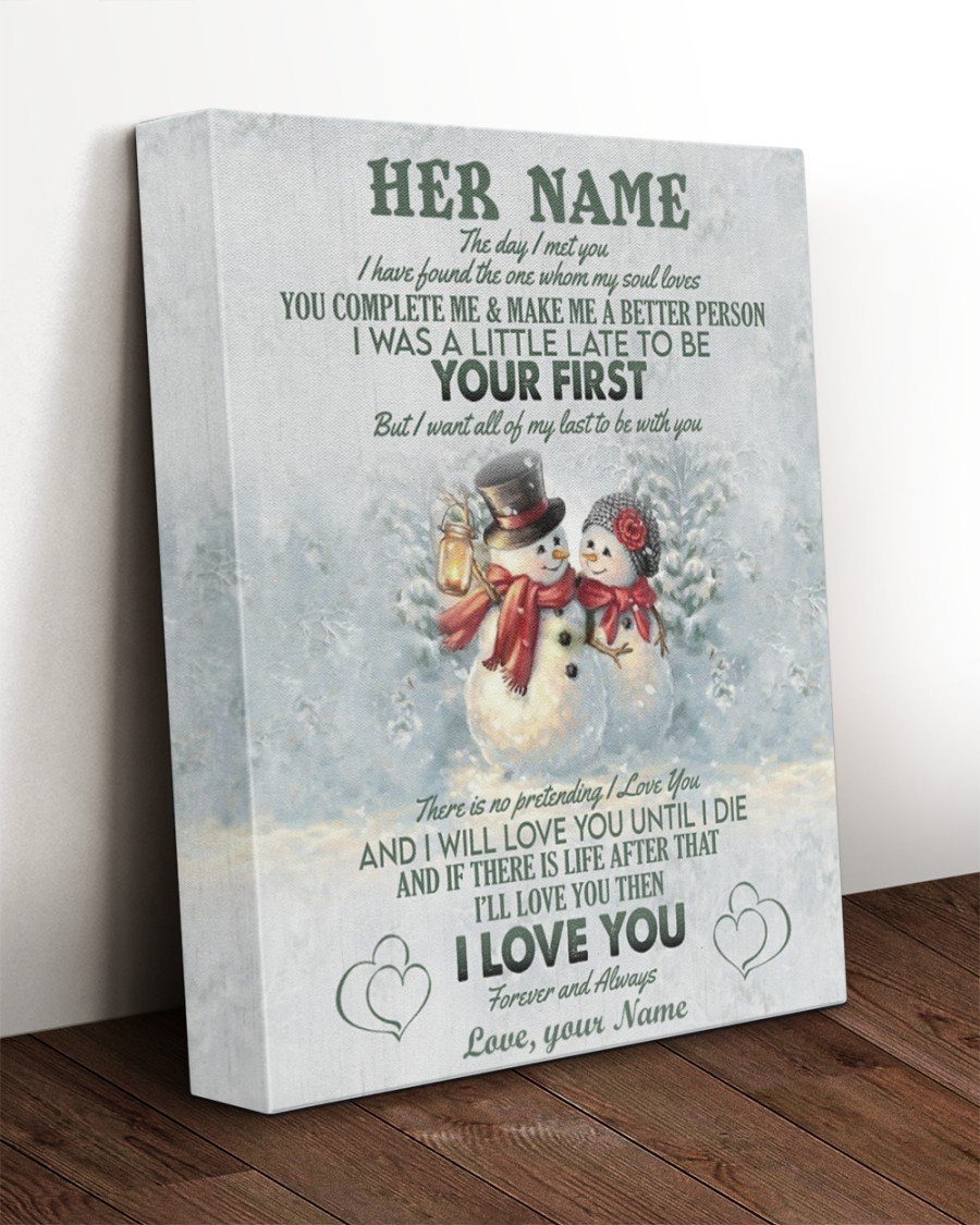 Personalized Poster Canvas Gift To Wife I Love You - Lovely Gift for Girlfriend Birthday Gift