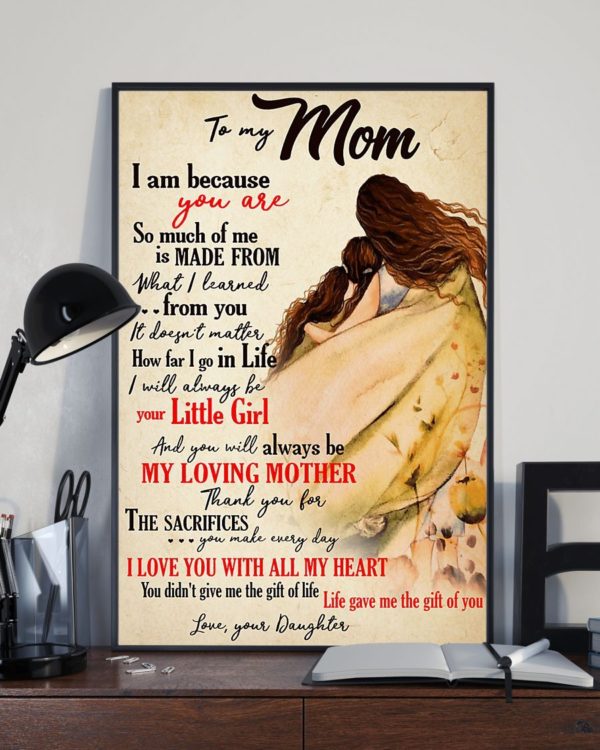 Personalized Poster Canvas Gift To Mom Life Gave Me The Gift Of You Mother's Day Gift