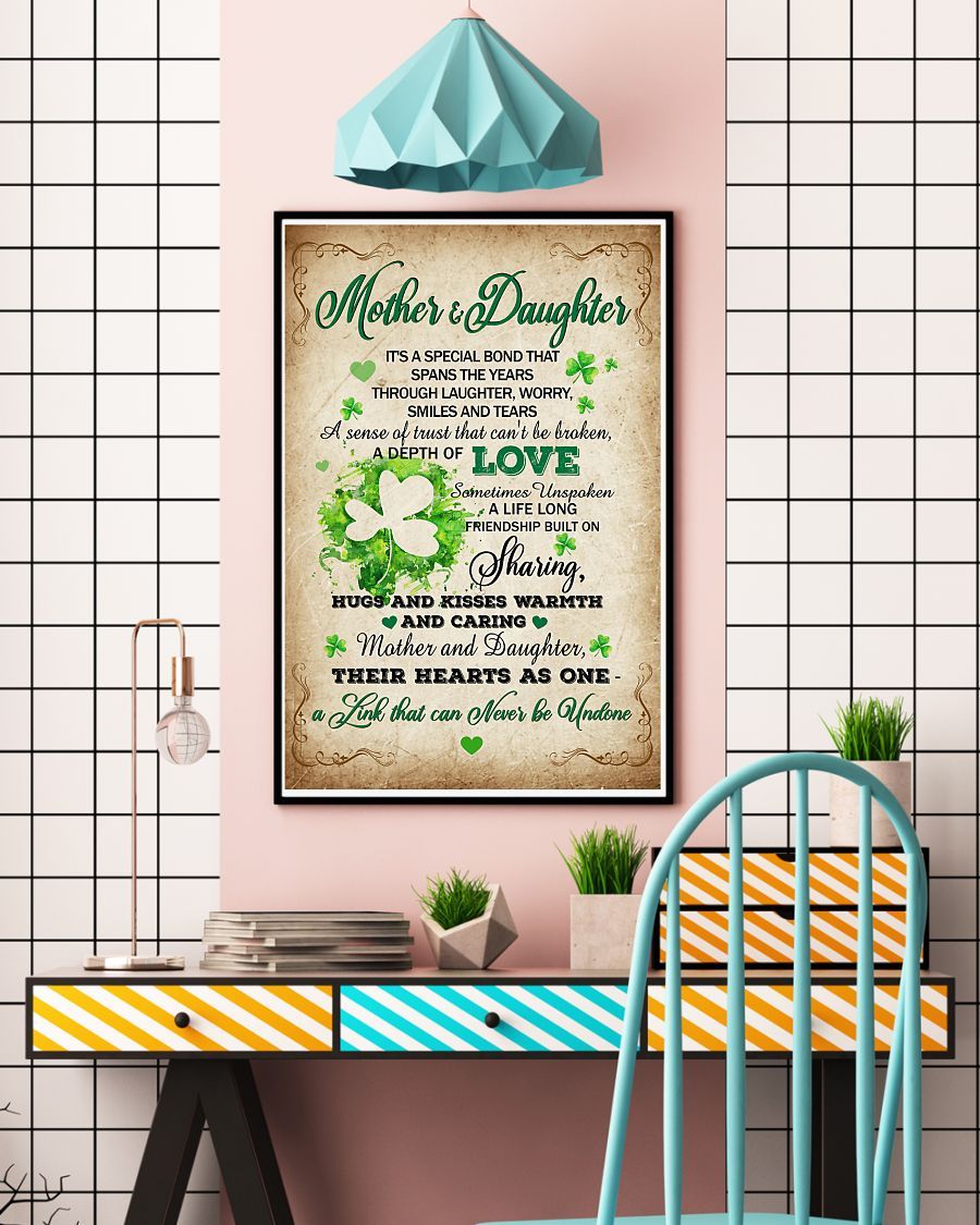 Personalized Poster Canvas Mom And Daughter Mother's Day Gift
